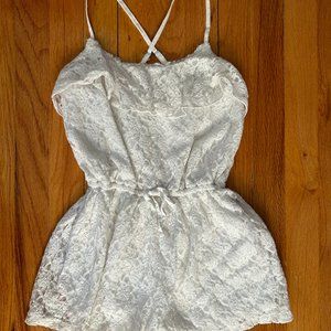 Abercrombie Kids White Lace Romper
